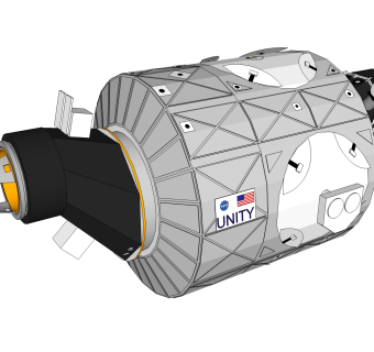 现代太空站sketchup模型，空间站草图大师模型免费下载
