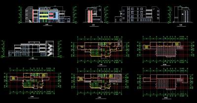 现代幼儿园cad建筑设计图纸，幼儿园cad施工图纸下载