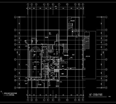 家装建筑给排水平面图施工图CAD图纸