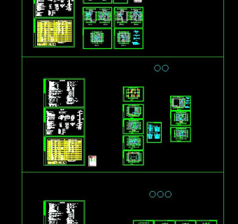 三套别墅电气施工图CAD图纸