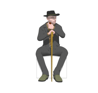 超逼真的3D人物su模型，男人草图大师模型下载