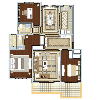 全套欧式家装客厅sketchup模型下载