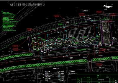 某市公交集团停车场室外给排水总平面图CAD图纸