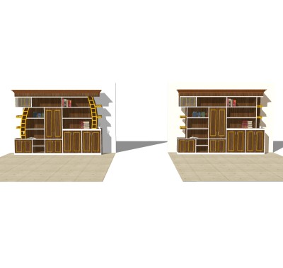 现代简约衣柜草图大师模型，衣柜SKP模型下载