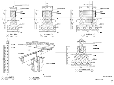 7 车库入口<a href=https://www.yitu.cn/sketchup/huayi/index.html target=_blank class=infotextkey>花</a>架剖、立面图_看图王