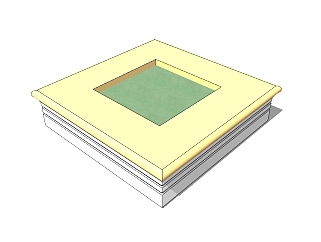 现代<em>方形</em>树池sketchup模型下载，树池<em>坐凳</em>skb模型分享
