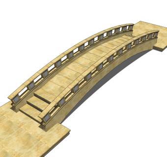 拱桥草图大师模型下载，sketchup拱桥模型分享