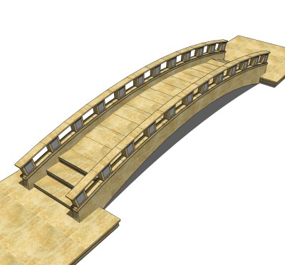 拱桥草图大师模型下载，sketchup拱桥模型分享