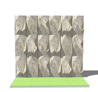 现代攀岩墙SU模型，攀岩墙SKB文件下载