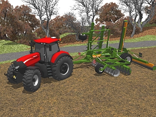 现代农业机械设备skb文件，农用机械sketchup模型下载