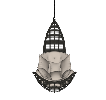 现代时尚吊椅草图大师模型，吊椅su模型下载