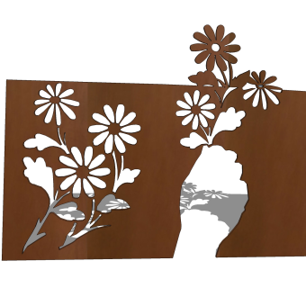 现代创意锈板草图大师模型，锈板sketchup模型下载