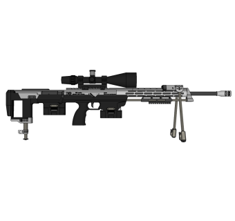 德国DSR-1狙击步枪草图大师模型，步枪SU模型下载