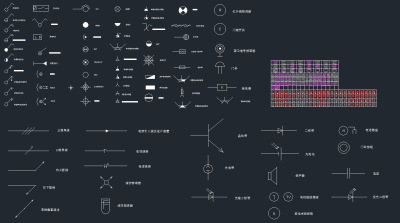 CAD开关插座图库,图库CAD建筑图纸下载