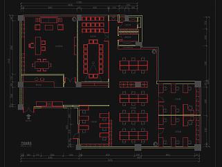 现代公司办公空间CAD施工图，CAD建筑图纸免费下载