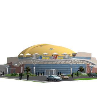 现代办公楼外观草图大师模型，办公楼外观sketchup模型免费下载