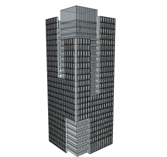 现代办公楼草图大师模型，办公楼sketchup模型
