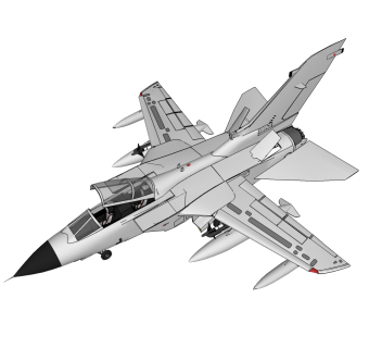 英德意联合Panavia Tornado龙卷风战斗机草图大师模型，战斗机SU模型下载