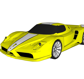 现代跑车免费su模型，现代跑车sketchup模型下载，跑车su素材下载