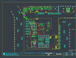  某日产4S店服务中心餐厅设计，餐饮CAD施工图纸下载