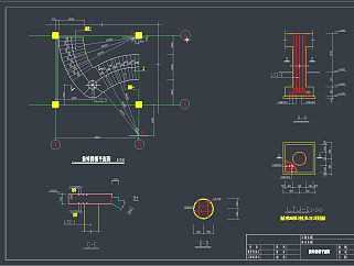 旋转楼梯大样CAD施工图，节点大样CAD施工图纸下载