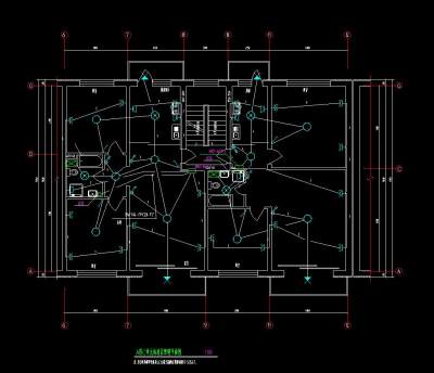 多层住宅楼电气图含弱电施工图CAD图纸