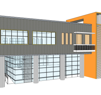 现代售楼处skb模型分享，售楼中心SU模型下载