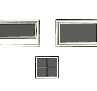窗户草图大师模型，窗户sketchup模型下载