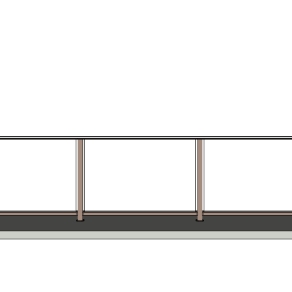 现代阳台玻璃栏杆su模型下载、玻璃栏杆草图大师模型下载