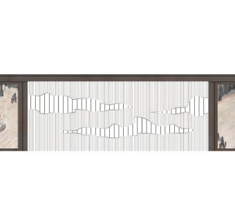 中式景观墙草图大师模型，景观墙sketchup模型免费下载