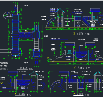 儿童游乐设备CAD图块，儿童游乐设备CAD施工图纸下载