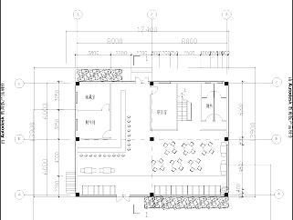  二层咖啡馆建筑方案图CAD图纸下载