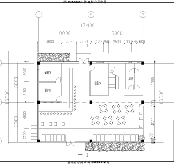  二层咖啡馆建筑方案图CAD图纸下载