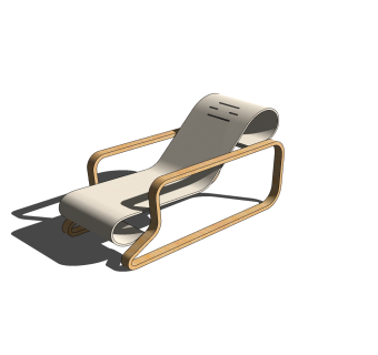 现代简约躺椅草图大师模型，现代躺椅SU模型