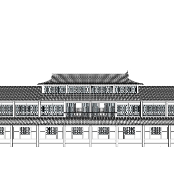 中式古建民俗居民房草图大师模型下载、古建民俗居民房su模型下载