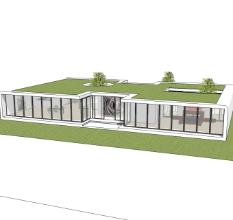 简约别墅草图大师模型，别墅SU模型下载