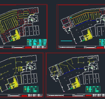 现代乐购生活超市CAD建筑图纸，乐购生活超市CAD施工图纸免费下载