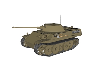 <em>德国</em>VK-1602豹式坦克su模型，坦克草图大师模型下载