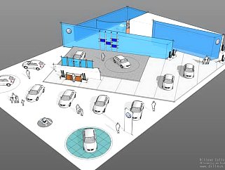上海汽车展设计CAD图，汽车展厅CAD图纸下载