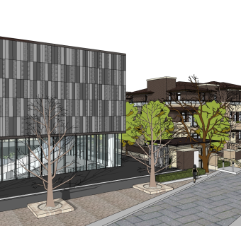 现代售楼处建筑方案草图大师模型，售楼部建筑sketchup模型免费下载