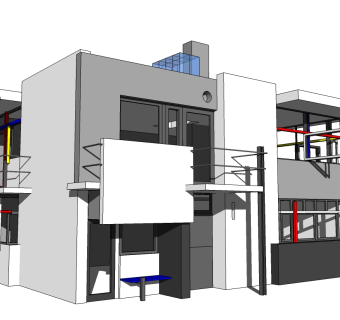 乌德勒支住宅草图大师模型下载、乌德勒支住宅su模型下载
