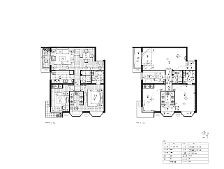 朗琴园10号楼G户型样板房施工图CAD下载、CAD样板房下载