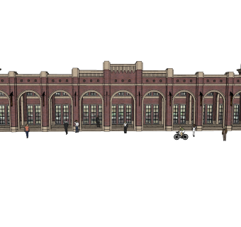 欧式商务建筑会所，sketchup建筑模型免费下载