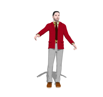 3D人物男人草图大师模型，人物sketchup模型下载