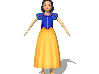 现代白雪<em>公主</em>玩具草图大师模型，玩具su模型下载