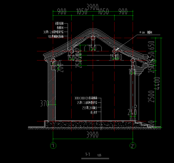四合院建筑施工图，四合院CAD建筑图纸下载