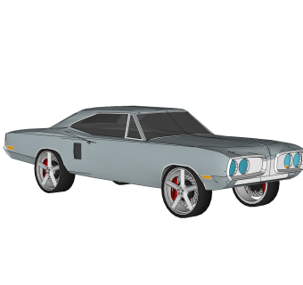 美式汽车免费su模型，汽车sketchup模型，汽车su素材下载