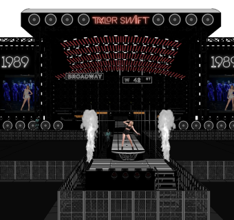 现代伸展式舞台草图大师模型，舞台skb模型分享