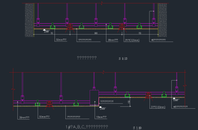 石膏板墙立面图CAD施工图，石膏板墙CAD建筑图纸下载