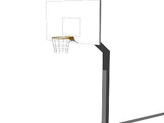 现代篮球<em>架</em>草图大师模型，篮球<em>架</em>SKB文件下载